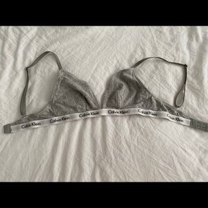 Calvin Klein triangle logo bralette